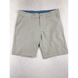 Burnside Mens Hybrid Shorts Gray Micro Stripe Size 36 Quick Dry Casual Golf